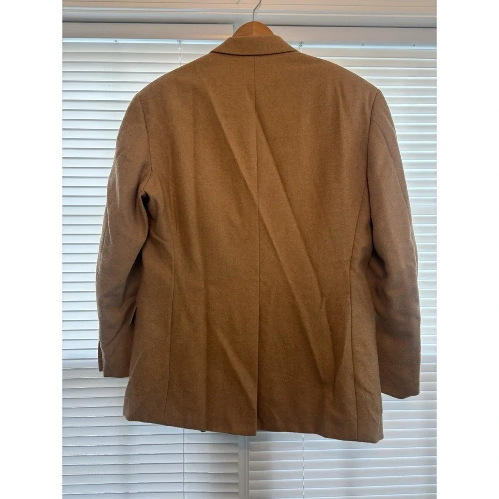 Claiborne Sport Coat Mens 42R Tan Camel Hair Blazer 2 Button Notch Lapel Jacket